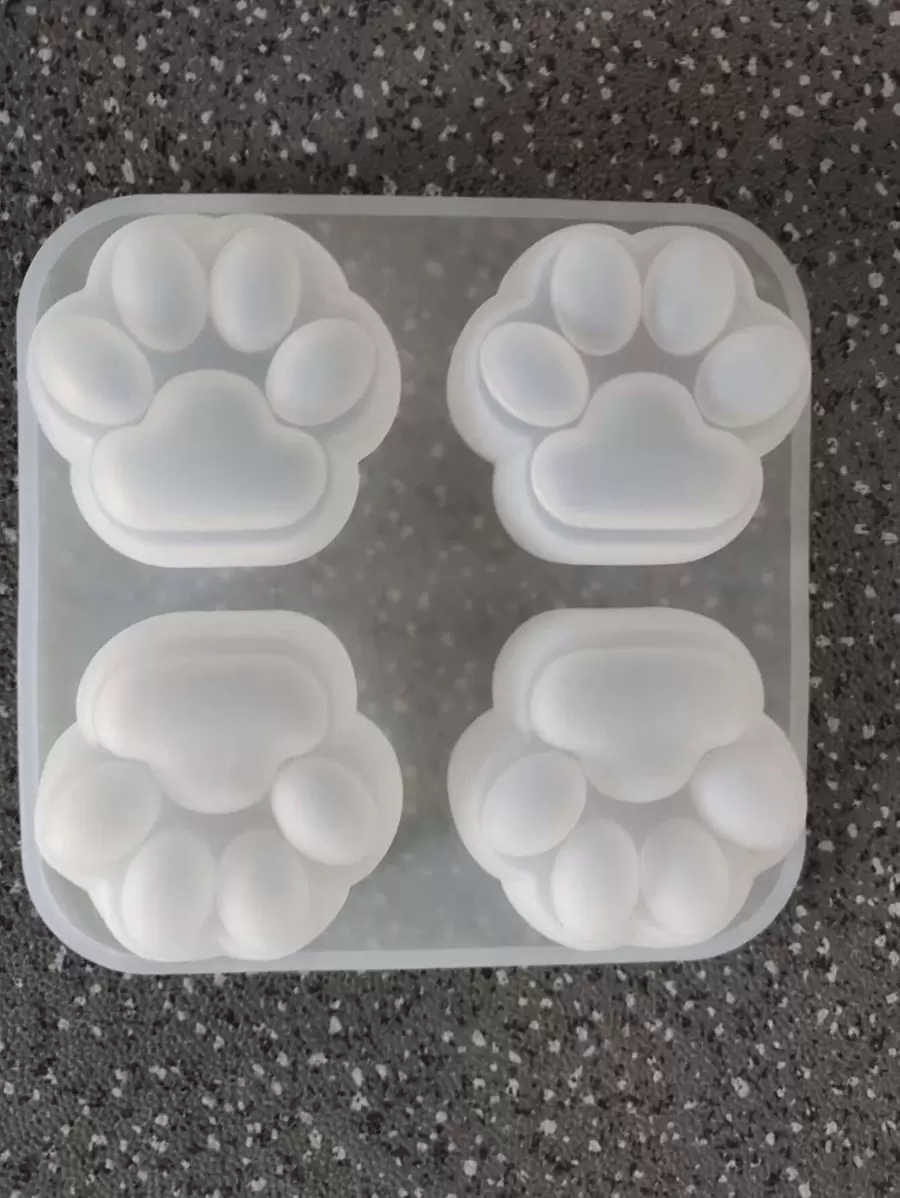 1pc Cat Paw Shaped DIY Silicone Mold - Clear - View 1