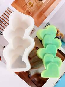 1 cái Khuôn Làm Nến DIY Hình Trái Tim, Khuôn Silicon Nến Sáng Tạo DIY - trắng - Xem 5