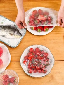 100 piezas Funda transparente alimento almacenamiento - transparente - Ver 2