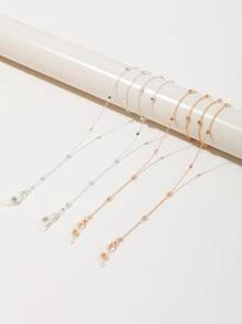 2pcs Minimalist Face Covering Chain - Multicolor - View 1