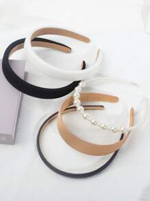 5入組優雅的扁布黑色頭箍，適合仙女、搖滾風、聚會、日常穿搭，新年贈禮女士優雅之選 - 彩色 - 查看 2