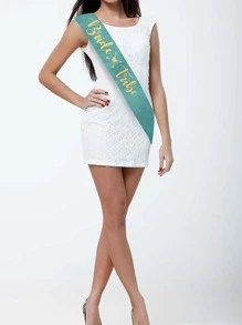 8pcs Bridal Shoulder Straps Set, Satin Ribbon, Party Accessories - Multicolor - View 3