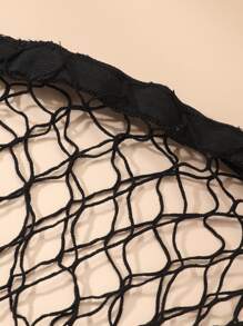 ROMWE Goth 3pairs Solid Fishnet Tights - Black - View 3