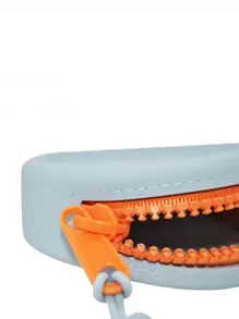 Ví Nữ màu trơn Đúng mốt - Màu xanh nhạt - Xem 3