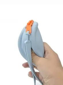 Ví Nữ màu trơn Đúng mốt - Màu xanh nhạt - Xem 5