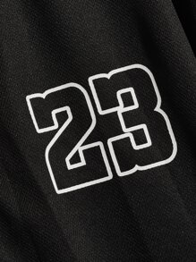 Manfinity RebelGame Loose Fit Men Slogan Graphic Contrast Piping Shirt - Black - View 4