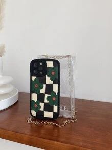 Mini Phone Bag, Transparent Chain Crossbody Bag With Letter Pattern, Summer Bag, Phone Pouch, Women Wallet - Clear - View 4