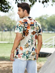 Manfinity RSRT Men Random Floral Print Shirt - Multicolor - View 2