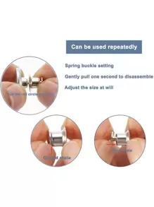 6入組可拆卸金屬鈕扣