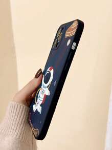 卡通宇航員手機外殼 - 黑色 - 查看 3