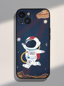 卡通宇航員手機外殼 - 黑色 - 查看 4