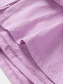 Niñas Falda ribete con fruncido unicolor - Lila Púrpura - Ver 6