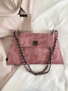 Túi đeo chéo phong cách đường phố thanh lịch thời trang Holliday màu trơn phong cách cổ điển, hoàn hảo để mua sắm - Bụi hồng - Xem 5