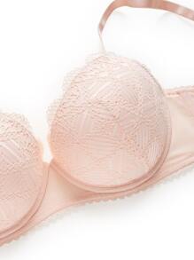 LUVLETTE Lingerie Double Up Lace Push-Up Bra - Pink - View 10
