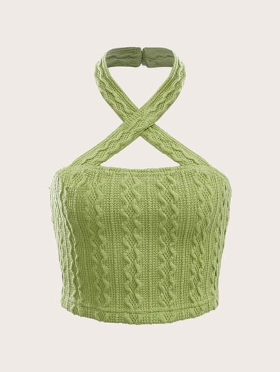 Solid Halter Knit Top