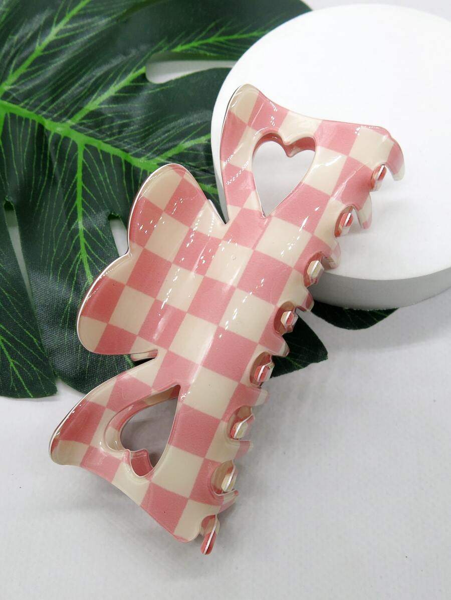 棋盤格印花髮爪 - 彩色 - 查看 1