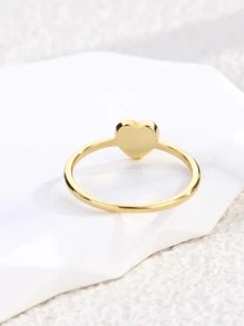 1入組愛心裝飾戒指銅首飾類