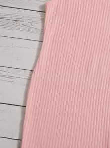 SHEIN Young Girl Ribbed Knit Dress