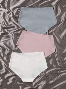 3入組蕾絲拼接無痕內褲 - 彩色 - 查看 2