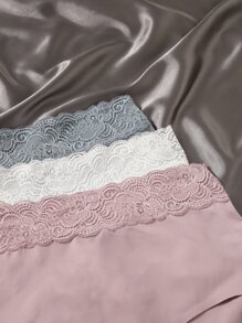 3入組蕾絲拼接無痕內褲 - 彩色 - 查看 4