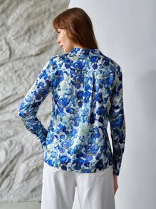 MOTF MOTF X Van Gogh INSPIRED 100% SILK FLOURISHING FLOWER COLLARED SHIRT