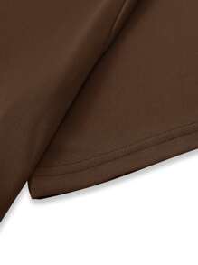 Manfinity Homme 男士人物和標語圖案T恤 - 巧克力棕 - 查看 4