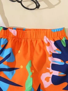 Toddler Boys Letter And Palm Tree Print Tee & Shorts - Multicolor - View 4