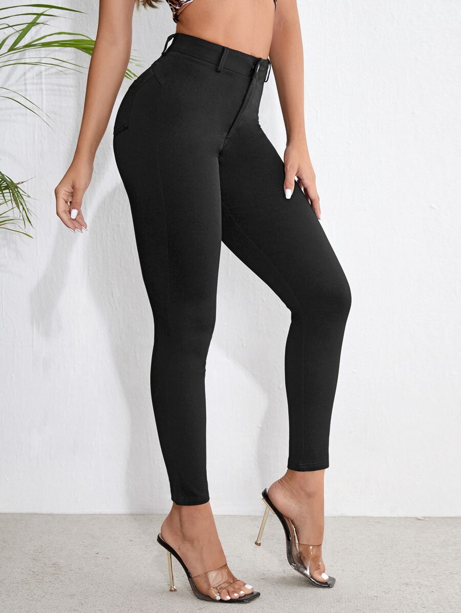 Chiquease High Waist Skinny Pants Fall Cloth For Women - Black - View 1