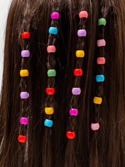 60pcs Multi-Colored Minimalist Hair Ring Cute Hair Clips