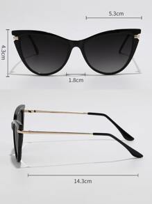 Retro Cat Eye Frame Małe plastikowe okulary, modny klasyczny design na zewnątrz, podróże, plażę, codzienny, swobodny strój Elegancki strój na letnie wakacje na plaży, na zewnątrz, podróże