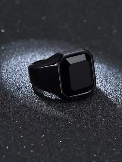 الموضة و شائع للرجال بديكور احجار كريمة خاتم فولاذ غير قابل للصدأ الى مجوهرات هدية و الى A أنيق نظرة