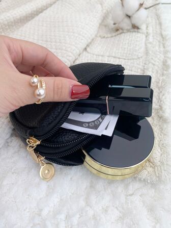 Textured Double Zipper Casual Lightweight Cash ID Card Credit Card Portable Pocket Small Pocket Wallet Short Wallet Business Travel Gift For Birthday Gift On Valentine Day Anniversary Women Female Lady Girls Men Male Gift Bag Present Pouch School Supplies Teacher Gifts Back To School For Women Wallet Mini Wallet Purse Wallet For Men Coin Wallet Travel Wallet