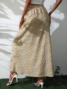Váy nữ Chia Nút phía trước Tất cả trên in Boho - Nhiều màu - Xem 2