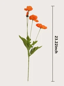 1 Nhân Tạo Hoa Anh Túc Hoa Lụa Thân Dài Tân Gia Vườn Bàn Cưới Tự Làm Tiệc Cưới Cô Dâu Hoa Trang Trí - trái cam - Xem 4