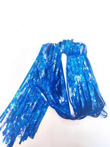 1 件塑料 PET 雨帘装饰，适用于派对背景 - 藍色 - 查看 3