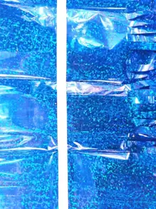 1 件塑料 PET 雨帘装饰，适用于派对背景 - 藍色 - 查看 4