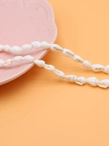 1 sợi ốc xà cừ thiết kế DIY hạt - trắng - Xem 4