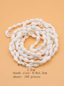 1 sợi ốc xà cừ thiết kế DIY hạt - trắng - Xem 5