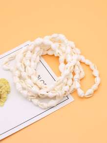 1 sợi ốc xà cừ thiết kế DIY hạt - trắng - Xem 2