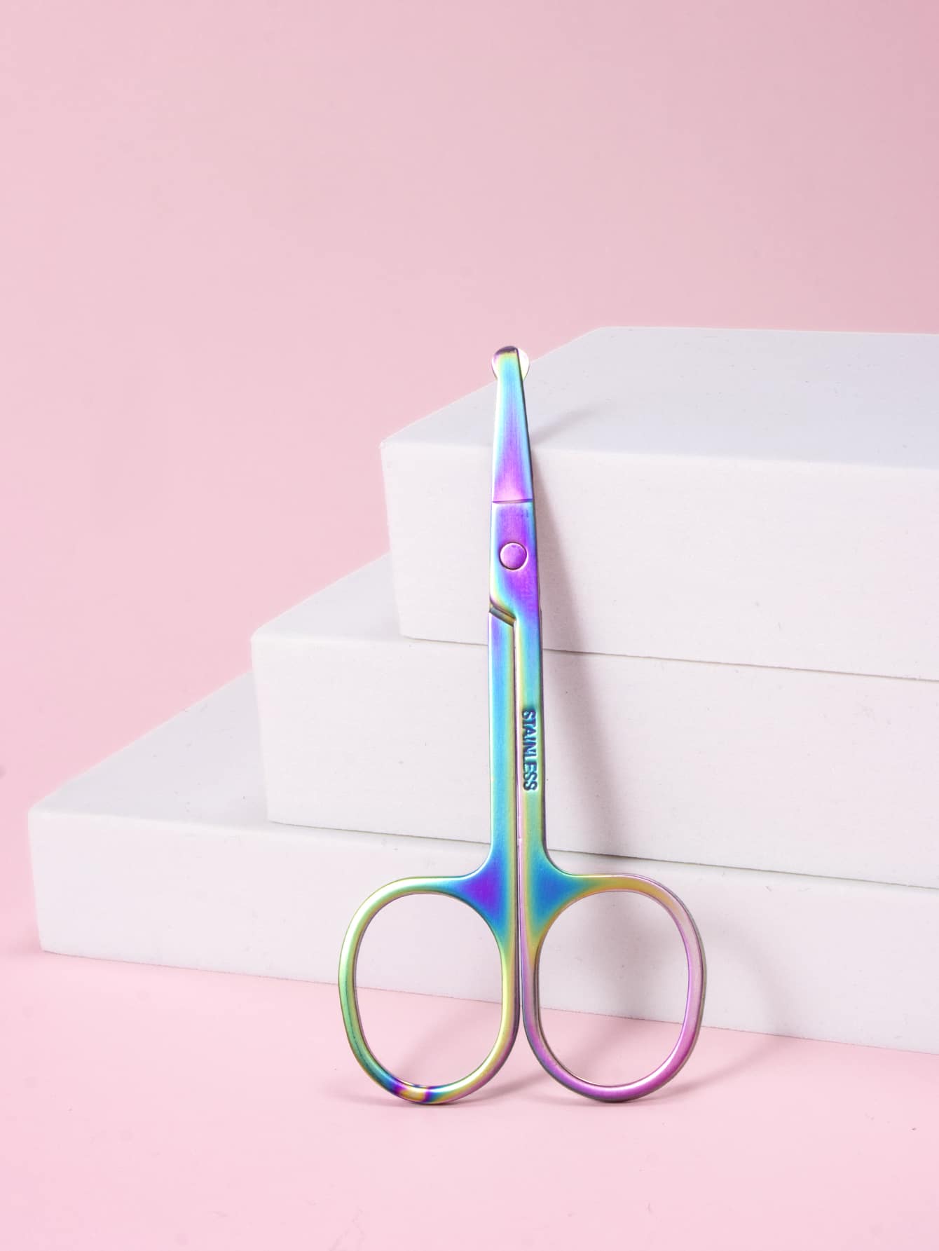 Carbon Steel Nose Hair Scissors - Multicolor - View 1