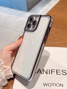 Vỏ điện thoại khung tương phản long lanh - màu đen - Xem 2