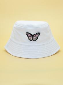 1入組兒童蝴蝶樣式漁夫帽 - 白色 - 查看 1