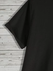 Manfinity LEGND Men Lion & Letter Graphic Tee - Black - View 6