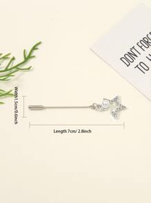 6pcs Faux Pearl Decor Scarf Pin - Silver - View 4