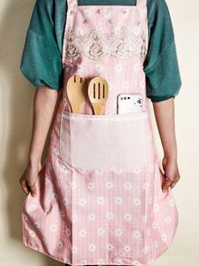 Floral Print Apron - Multicolor - View 2