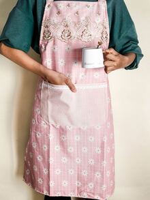 Floral Print Apron - Multicolor - View 8