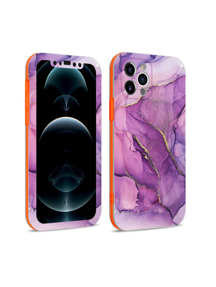 Funda para móvil con patrón de mármol - Multicolor - Ver 1
