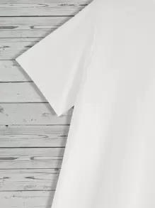 Manfinity Homme Tops Nam Đồ họa Lá thư Giải trí - trắng - Xem 5