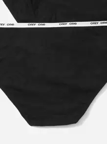 Snug Zone Plus 5pack Contrast Letter Tape Panty Sports