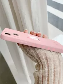 Baby Pink Pink 1pc Tpu Edge Painted Phone Case With Lanyard, Compatible With IPhone 7 8 11 12 13 14 Promax Plus X Xr Xsmax Se2 Compatible With IPhone15,15pro,15plus,15promax Compatible With IPhone15/15Plus/15Pro/15Promax
